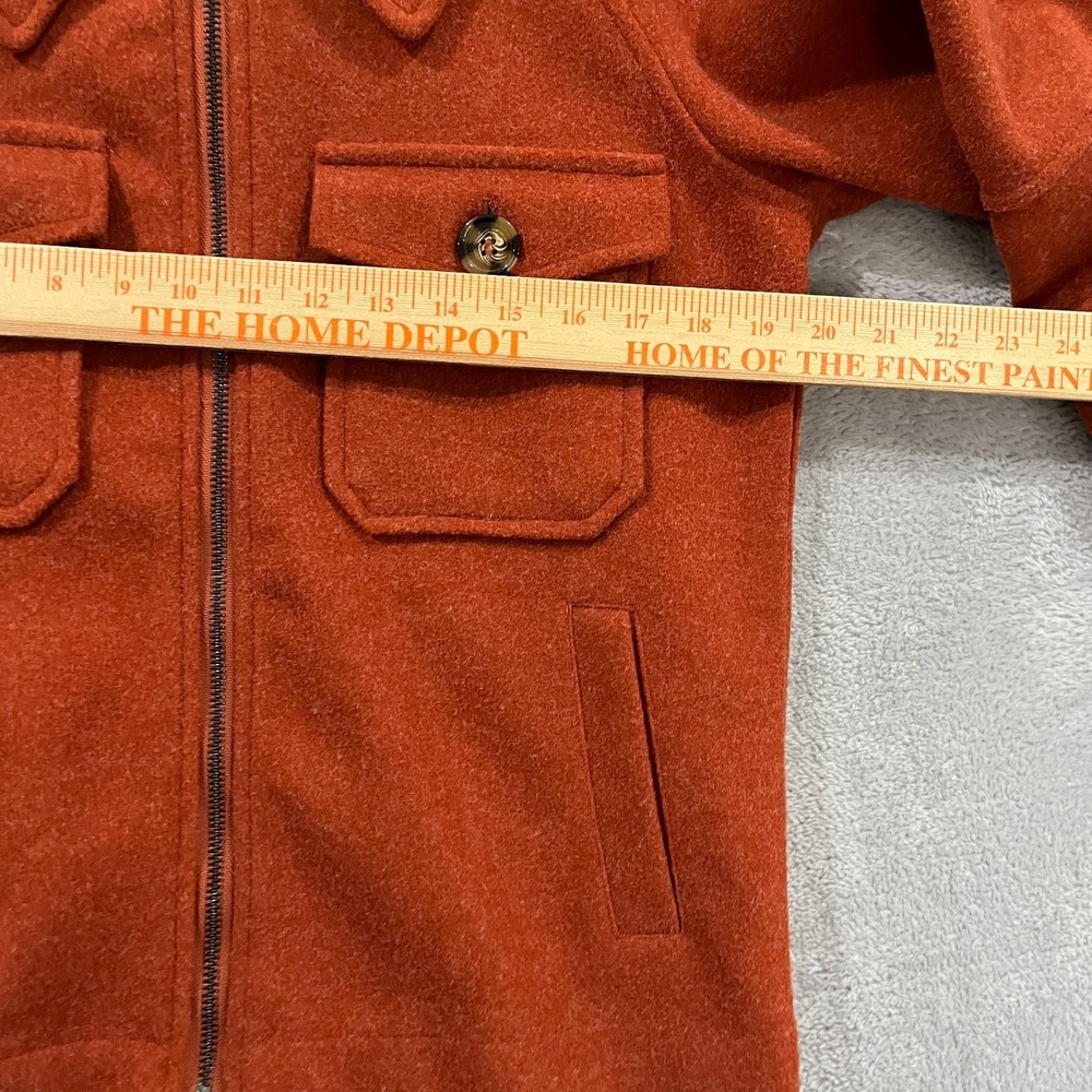 Avec Les Filles Jacket Womens Small Zip Overzied Orange Anthropologie - Picture 7 of 8